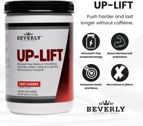 Miniatura 4 de Beverly International Up-Lift libre de estimulantes 11.64 oz. Mezcla de bebida energética para entrenamiento con óxido nítrico y catalizadores