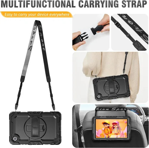 Miniatura 6 de HXCASEAC Funda para Lenovo Tab One de 8.7 pulgadas (TB-305FU) con protector de pantalla, soporte para bolígrafo, correa de mano, soporte ajustable