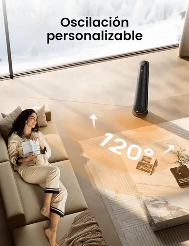 Miniatura 7 de Dreo Calentador de Espacio para Habitación Grande, Calentadores Eléctricos de 30" con Control Remoto, Oscilación de 120°, Termostato Ajustable, 5