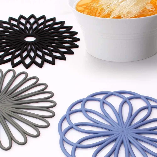 Miniatura 3 de ME.FAN Salvamanteles de silicona – Almohadillas calientes de cocina para ollas y platos – Salvamanteles aislados para tetera – Flexible, duradero
