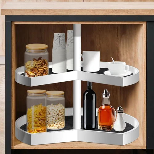 Miniatura 5 de Frienda Lazy Susan - 2 revestimientos para estantes, no adhesivos, antideslizantes para gabinetes de cocina, refrigerador, despensa, fregadero