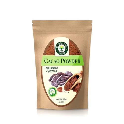 Good Balance Health - Cacao en polvo orgánico | Cacao en polvo crudo sin azúcar para hornear, batidos y chocolate caliente | Superalimento a base de
