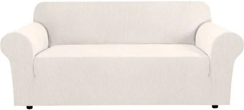 Miniatura 60 de H.VERSAILTEX Fundas elásticas para sofá, fundas de sofá para perros, fundas para sofá de 3 asientos con tela jacquard gruesa a cuadros con parte