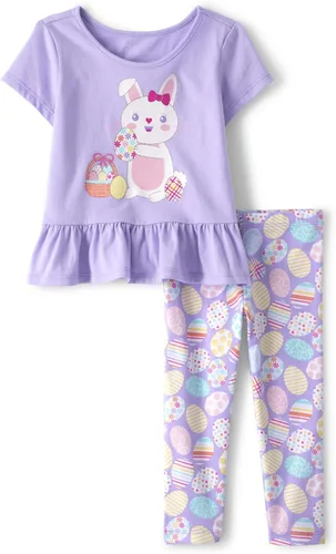 The Children's Place baby-girls And Toddler Girls Short Sleeve Fashion Top and Pants Set