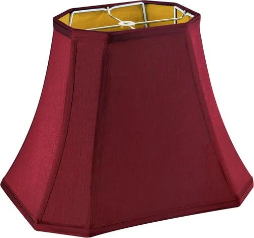 Miniatura 11 de GO&SO Pantalla de lámpara de esquina de corte cuadrado, 8x14x11 pulgadas, pantalla mediana para lámpara de mesa beige, tela natural hecha a mano