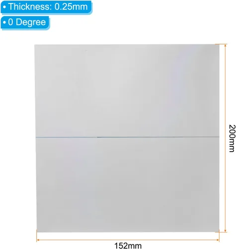 Miniatura 2 de PATIKIL Hojas de película polarizada de 9.7 pulgadas, paquete de 2 filtros polarizadores lineales adhesivos para pantalla, fotografía, iluminación