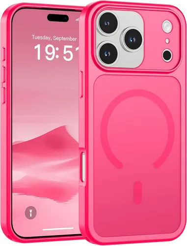 Miniatura 65 de SUPFINE Funda magnética para iPhone 11 Pro Max (compatible con MagSafe) (protección contra caídas de grado militar), delgada, translúcida mate, a