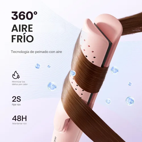 Miniatura 3 de Wavytalk Airflow Styler - Plancha rizadora de cabello, rizo fresco, bloqueo de aire frío de 360° con estilo para rizos duraderos, reduce el daño