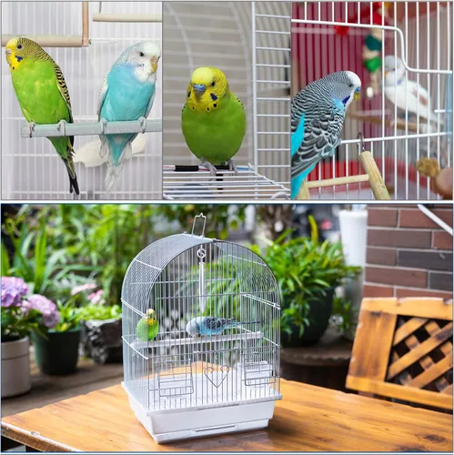 Miniatura 6 de Jaula de Viaje para Pequeñas Aves - Kit Inicial Ligero para Aves Pequeñas con Jaulas y Accesorios, Ideal para Periquitos, Tortolitos, Loros