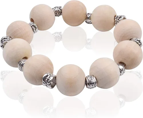 Miniatura 6 de BronaGrand 3.53 oz (alrededor de 130-180 piezas) cuentas redondas de plata antigua, cuentas pequeñas, espaciadores de abalorios para joyería, Plata