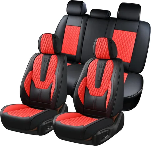 Miniatura 50 de Coverado Juego completo de fundas de asiento de automóvil, fundas de asiento de piel de napa para automóvil, protector de asiento de automóvil