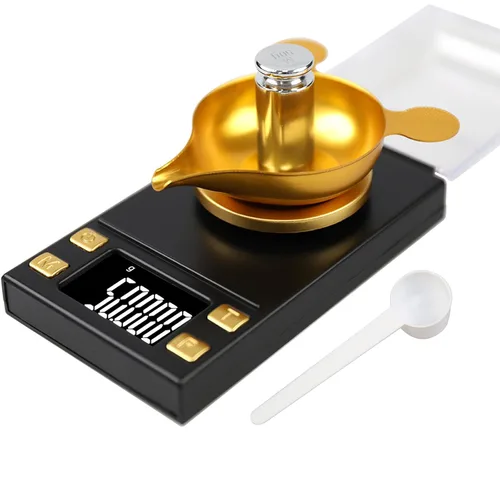 Miniatura 7 de Escala de miligramo, escala mg 1.76 oz x 0.00 oz, bandeja de polvo antiadherente, 0.02 granos x 771 gn, escala de polvo para recargar cápsulas
