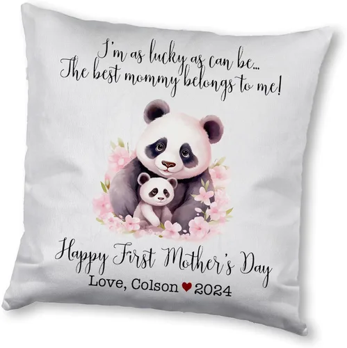 Miniatura 7 de Generic Panda, funda de almohada personalizada para el primer día de la madre, funda de almohada personalizada para el día de la madre, regalo