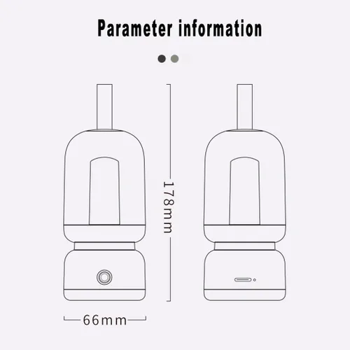 Miniatura 8 de Lámpara de mesa LED retro portátil, linterna LED vintage con batería inalámbrica, lámpara de escritorio USB, luz nocturna de campamento