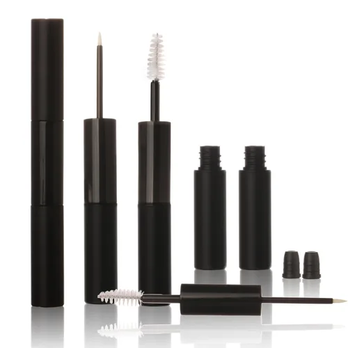 Miniatura 10 de COSIDEA 10 tubos vacíos de 5 mlx2 de doble extremo para rímel y delineador de ojos, tubo de rímel 2 en 1 de 0.3 fl oz y varita para botella
