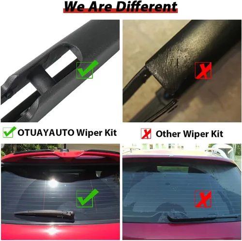 Miniatura 5 de OTUAYAUTO Limpiaparabrisas trasero de reemplazo para Kia Sportage 2017-2022, Carens 2013-2019, Hyundai I10 2013-2022 Kits de cubierta de brazo