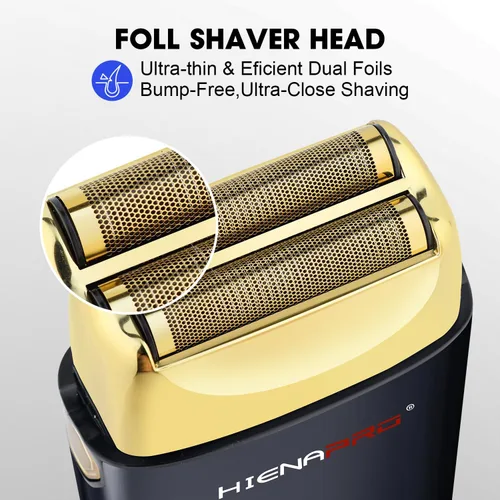 Miniatura 2 de HIENA PRO Afeitadora de aluminio para hombres barbería, recortadora eléctrica doble, maquinilla de afeitar eléctrica profesional, afeitadora