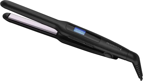 Remington Plancha plana de 1/2 pulgada, alisador de cabello con tecnología antiestática, calentamiento de 15 segundos y apagado automático de 60