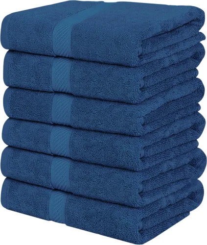 Miniatura 18 de Utopia Towels Juego de 6 toallas de baño (24 x 48 pulgadas), 100% algodón hilado en anillo de 500 GSM, medianas, ligeras y altamente absorbentes