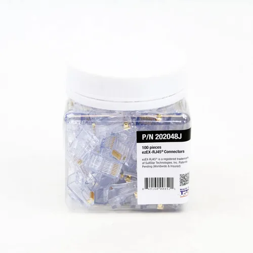 Miniatura 2 de Platinum Tools 202048J ezEX48 - Conector para terminación de cable Ethernet, 100 unidades por tarro