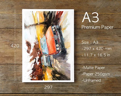 Miniatura 6 de MINSEOK Carteles de acuarela para decoración de habitación – Imágenes de alta calidad A3 con impresión antigua, regalo perfecto para pared