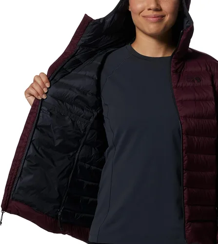 Miniatura 8 de Mountain Hardwear Deloro - Sudadera con capucha de plumón con cremallera completa para escalada y esquí, aislada, resistente al viento y al agua