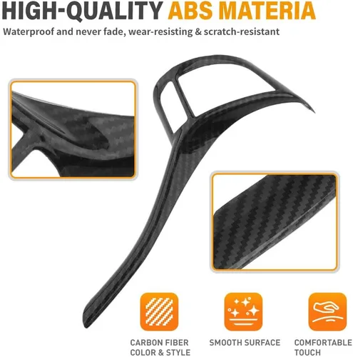 Miniatura 3 de Tira de tapicería interior estilo fibra de carbono para volante Nissan Altima 2013 2014 2015 2016 2017 2018, ABS