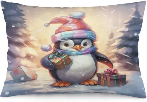 Miniatura 10 de Fundas de almohada de primavera con bonitos muñecos de nieve, fundas de almohada rústicas para vacaciones, funda de almohada tamaño Queen