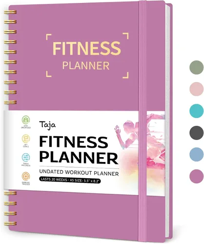 Miniatura 16 de Diario de entrenamiento físico para mujeres y hombres, tamaño A5 (5.5 x 8.2 pulgadas), planificador de registro de entrenamiento para rastrear