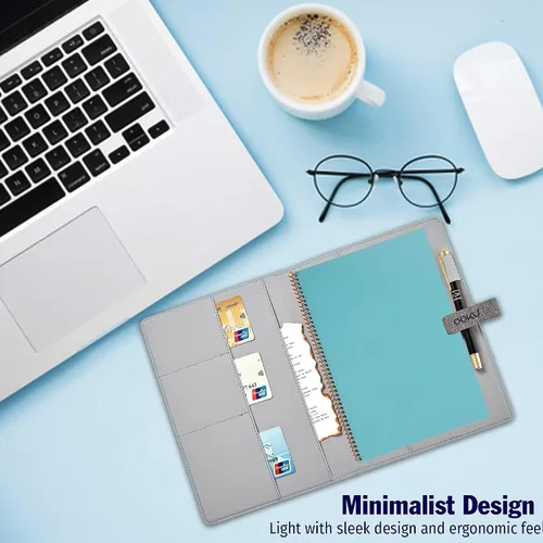 Miniatura 7 de Cubierta de cuaderno de viaje A5 OOKU compatible con Rocketbook Fusion tamaño ejecutivo, cuaderno inteligente reutilizable, planificador Panda