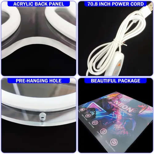 Miniatura 7 de Letreros de Neón de Béisbol Luces de Neón Letreros Luminosos para Pared Letreros LED Regulables para Dormitorio Habitación de Chicos Club Deportivo