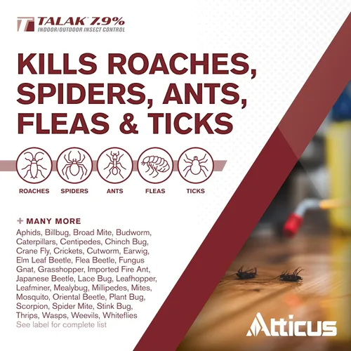 Miniatura 3 de Atticus Talak 7.9% Control de insectos para interiores y exteriores, concentrado de bifentrina (32 onzas)