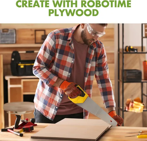 Miniatura 5 de ROBOTIME 3mm de madera contrachapada 6 piezas, madera contrachapada de arce de 1/8 para corte por láser y grabado, láminas de madera delgadas