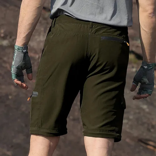 Miniatura 4 de WOONIMA Pantalones de senderismo convertibles al aire libre para hombre, de secado rápido, ligeros, con cremallera