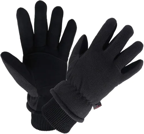 OZERO Winter Gloves Deerskin Suede Leather and Insulated Polar Fleece Water Resistant Thermal Gifts for Men and Women