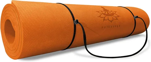 Hatha Yoga Tapete de yoga de TPE grueso de 72 x 27 x 1/3 pulgadas, antideslizante, ecológico, tapete de ejercicio para yoga, pilates y Naranja