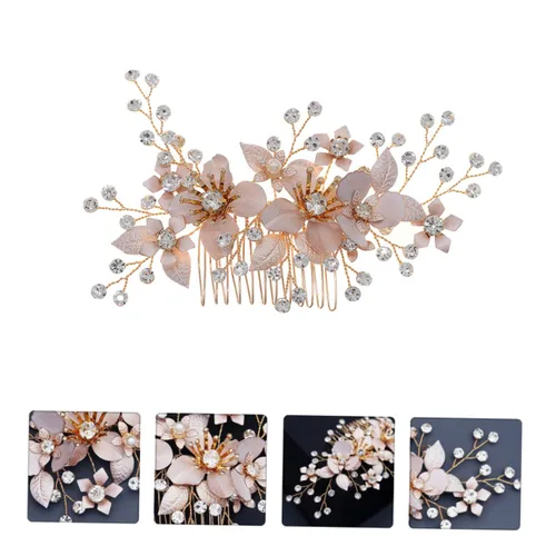 Miniatura 8 de Mikinona Elegante peine de pelo perla y diamante accesorio de boda nupcial elegante para mujeres niñas ocasión especial