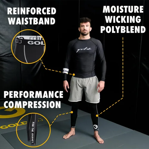 Miniatura 4 de Gold BJJ Jiu Jitsu Spats - Capa base para Gi y No-Gi Grappling - Pantalones de artes marciales