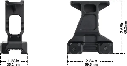 Miniatura 3 de Soporte elevador de metal para telescopio T1 T2 de altura para riel Picatinny de 0.787 in