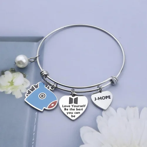 Miniatura 4 de Army Gifts Love Yourself Be The Best You Can Be Bracelet Inspirational Gift Star Lover Jewelry Star Fans Gift Music Lover Gifts