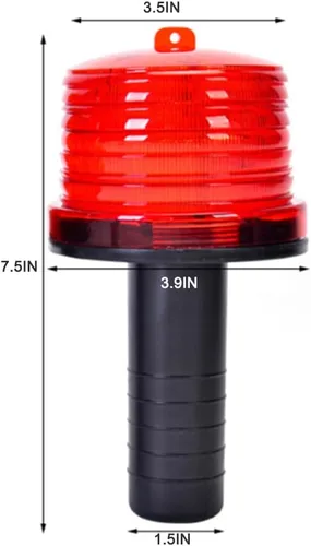 Miniatura 3 de Aolyty Luz solar de advertencia, lámpara LED de advertencia impermeable, luz de seguridad solar súper brillante con interruptor para construcción