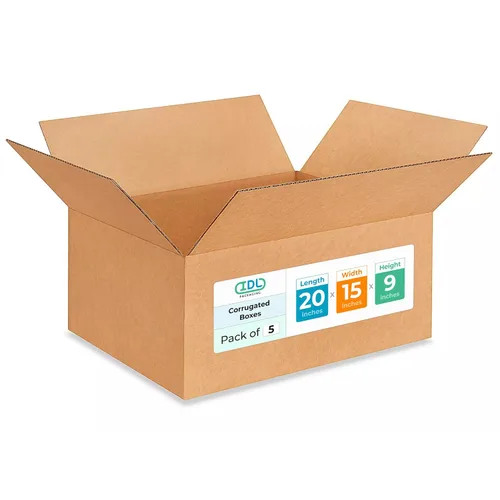 Miniatura 129 de IDL Packaging Paquete de 5 cajas de envío altas de 8 x 8 x 48 pulgadas, extra resistentes de 200 libras frente a caja regular, cajas de mudanza