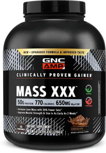 GNC AMP Mass XXX con MyoTOR - Deliciosa proteína en polvo para estilos de vida activos - Fórmula clínicamente probada - Nutrición deportiva de élite