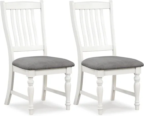 Miniatura 10 de Giantex Juego de 4 sillas de comedor de madera, sillas de cocina de granja con marco de madera maciza, carga máxima de 355 libras, sillas laterales