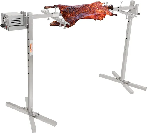 Miniatura 18 de VEVOR Parrilla asadora, asador de cerdo y cordero al aire libre de 37 pulgadas, asador de asador de carbón con capacidad de 132 libras, ruedas