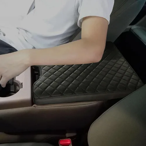 Miniatura 6 de Zxiaochun Funda de consola central para Ford F150 2015-2025/F250 F350 F450 2017-2025 de cuero para reposabrazos, tapa de consola central, accesorios