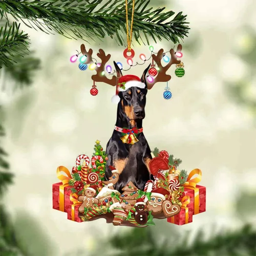 Miniatura 47 de Nazenti Adorno de Navidad personalizado de reno de Alaskan Malamute – Adorno de perro personalizado para amantes de las mascotas, acrílico plano