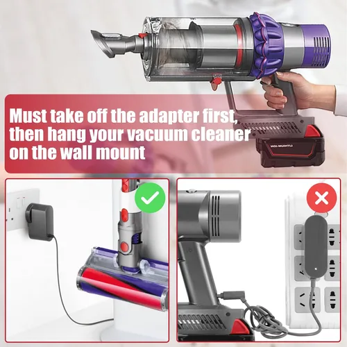 Miniatura 8 de Adaptador V10 para batería Milwaukee 18V M18 – Convertidor atornillado apto para aspiradoras Dyson V10 Cyclone Animal Absolute Motorhead SV12