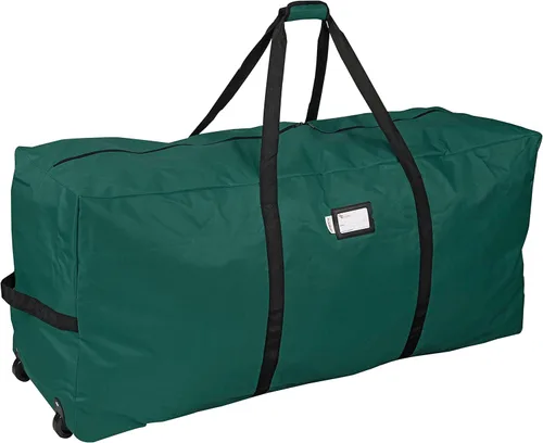 Miniatura 6 de Bolsa de almacenamiento para árbol rodante de Navidad, contenedor de almacenamiento grande y resistente, 22 pulgadas de alto x 16 pulgadas de ancho