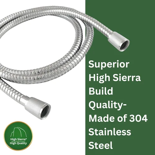 Miniatura 3 de High Sierra® - Manguera de ducha de acero inoxidable sin plomo con tubo interior de silicona resistente a la bio-película. Extremadamente fuerte
